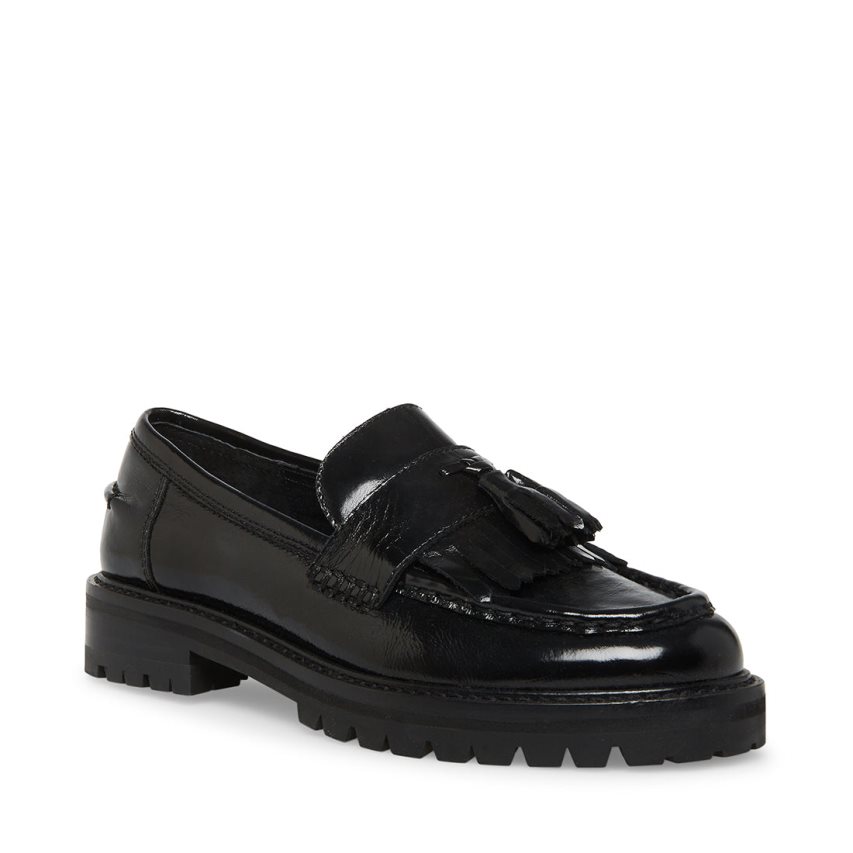 Loafers Steve Madden Minka Cuero Mujer Negras | ES TZ1283